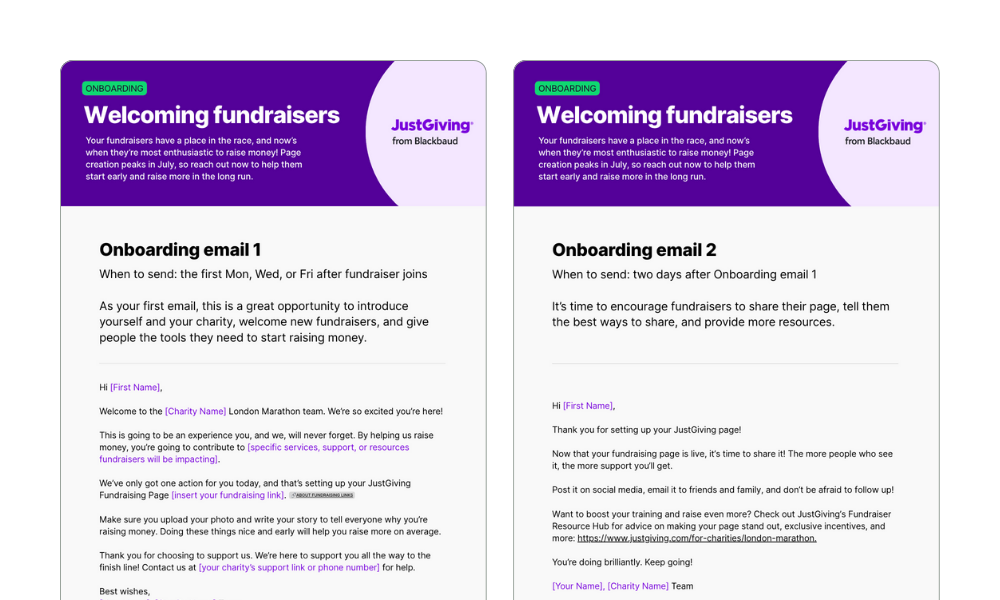 London Marathon Email Templates