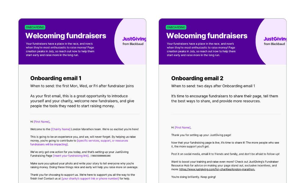 London Marathon Email Templates
